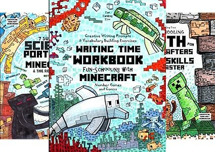 Unofficial Minecraft Homeschooling Workbooks by Thinki Reading age 8 - 12 yearsng Tree (5 books)
